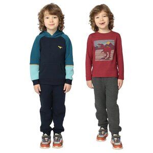 KHQ Kids' 4-piece Playwear Set Boys Hoodie Shirt Sweatpants Sets Sz 4T Dinosaur